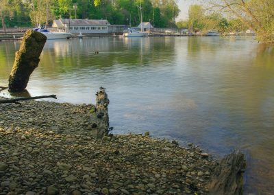 Looking from Lock 1 to Bordentown Dock