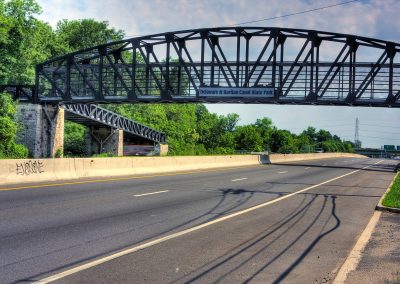 Towpath Bridge over U.S. Route 1. looking North